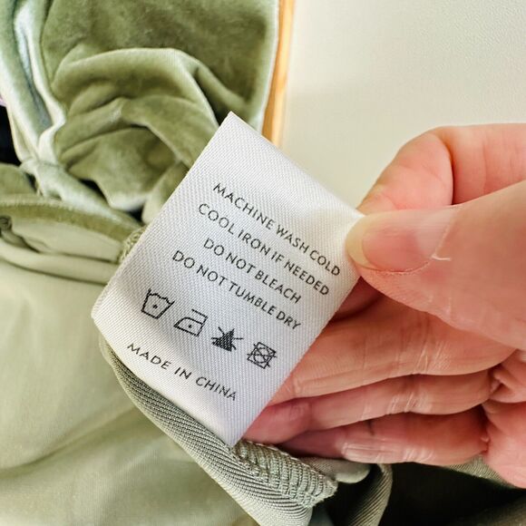 Baltic Born Light Sage Green Velour Short Flutter Sleeve Maxi Wrap Dress XS - Picture 11 of 16